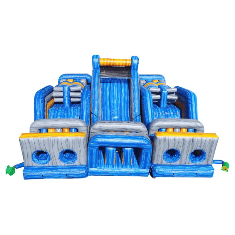 3-Piece Thunder Mountain Obstacle Course – Rugged Rental Inflatable Experience Front View