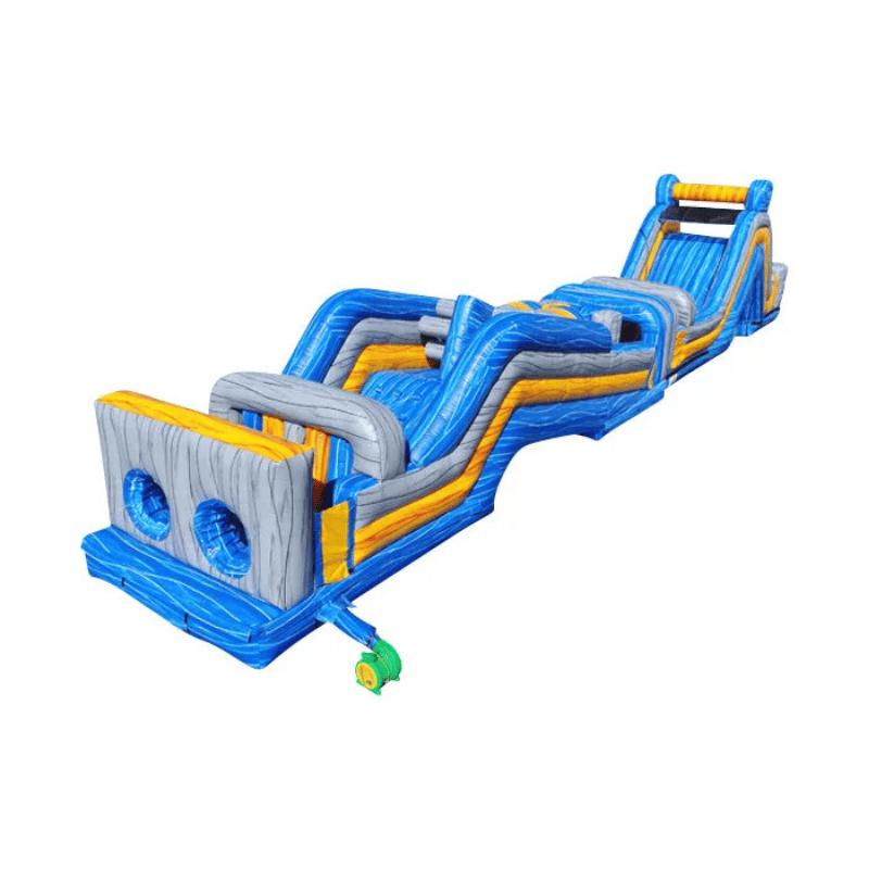 Thunder Mountain 3-Piece Inflatable Obstacle Course – Commercial-Grade Giant Adventure Front Left View
