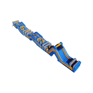 Thunder Mountain 3-Piece Inflatable Obstacle Course – Commercial-Grade Giant Adventure Top Far View