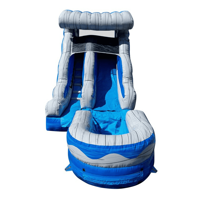 12' Ocean Wave Waterslide with Pool in Blue