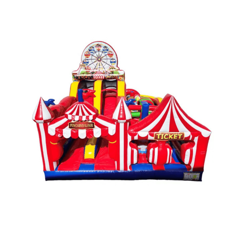 Carnival Obstacle Course – Fun-Filled Inflatable Challenge for Events Front View