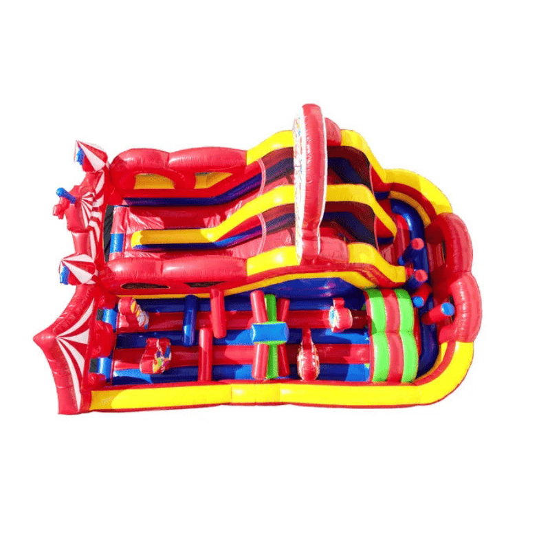 Carnival Obstacle Course – Fun-Filled Inflatable Challenge for Events Top View