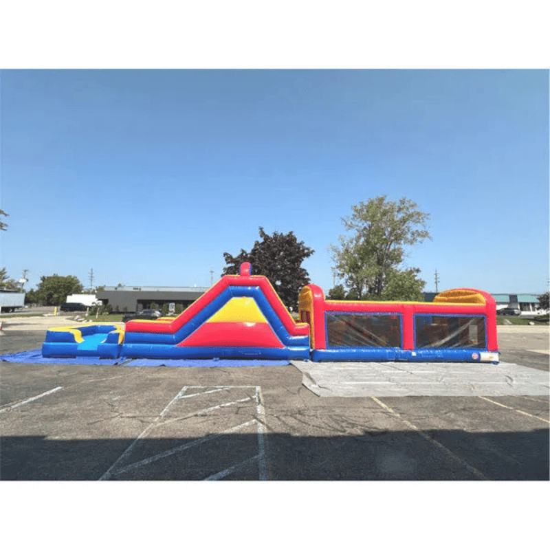 Moonwalk USA 60'Lx12'H Wet n Dry Obstacle Course with Removable Pool  Side View