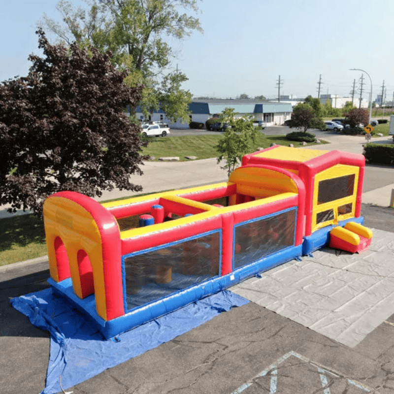 Moonwalk USA Module Bouncer with Obstacle Course Top Side Outside View