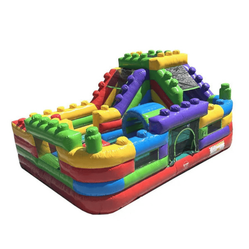 Moonwalk USA Block Dry Combo Obstacle Course Front Right View