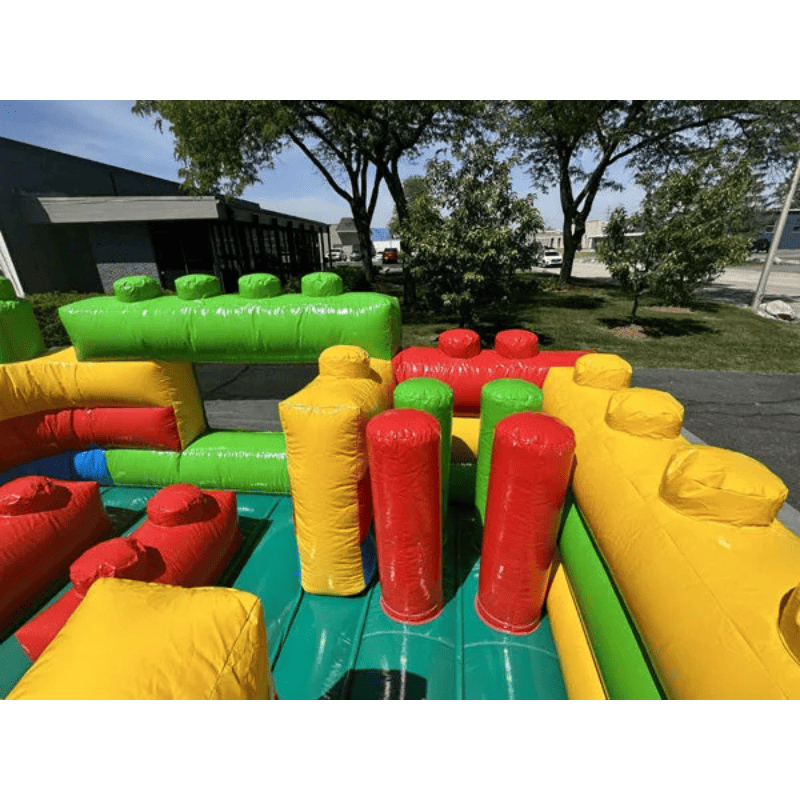 Moonwalk USA Block Dry Combo Obstacle Course Inside Obstacle View