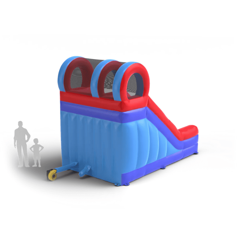 Avyna Mega Slide Pro Inflatable Rear Right View with People Scaled