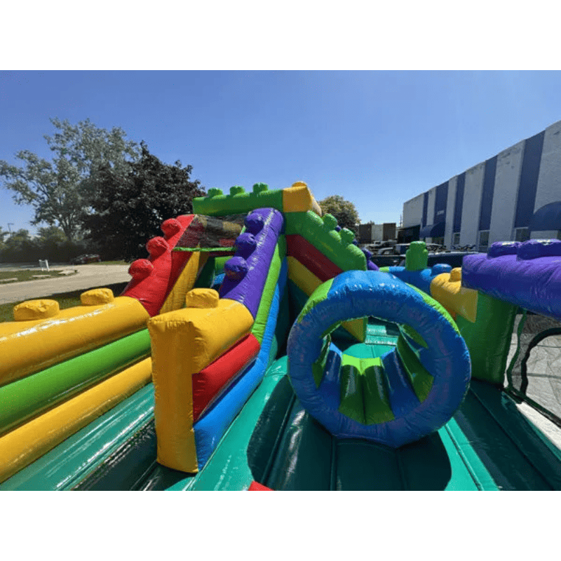 Moonwalk USA Block Dry Combo Obstacle Course Inside View