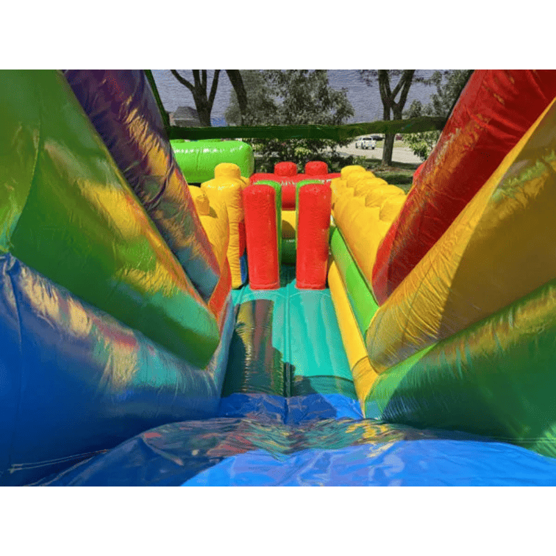 Moonwalk USA Block Dry Combo Obstacle Course Slide View