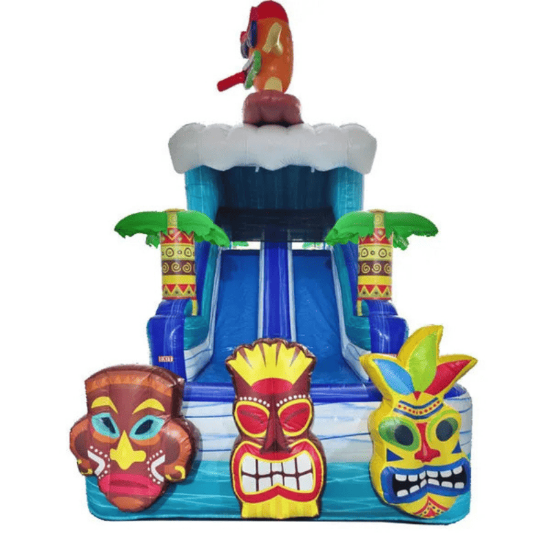 Moonwalk USA 45'L Tiki Obstacle Course Wet n Dry Front View