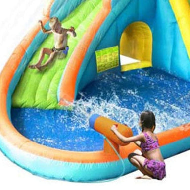 KidWise Splash Landing Residential Waterslide with Water Cannon Close Up of Cannon View