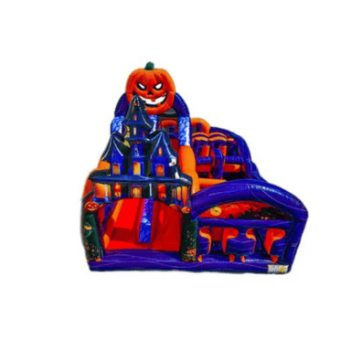 Halloween Dual Obstacle Slide – Spooky Seasonal Inflatable Combo Front View