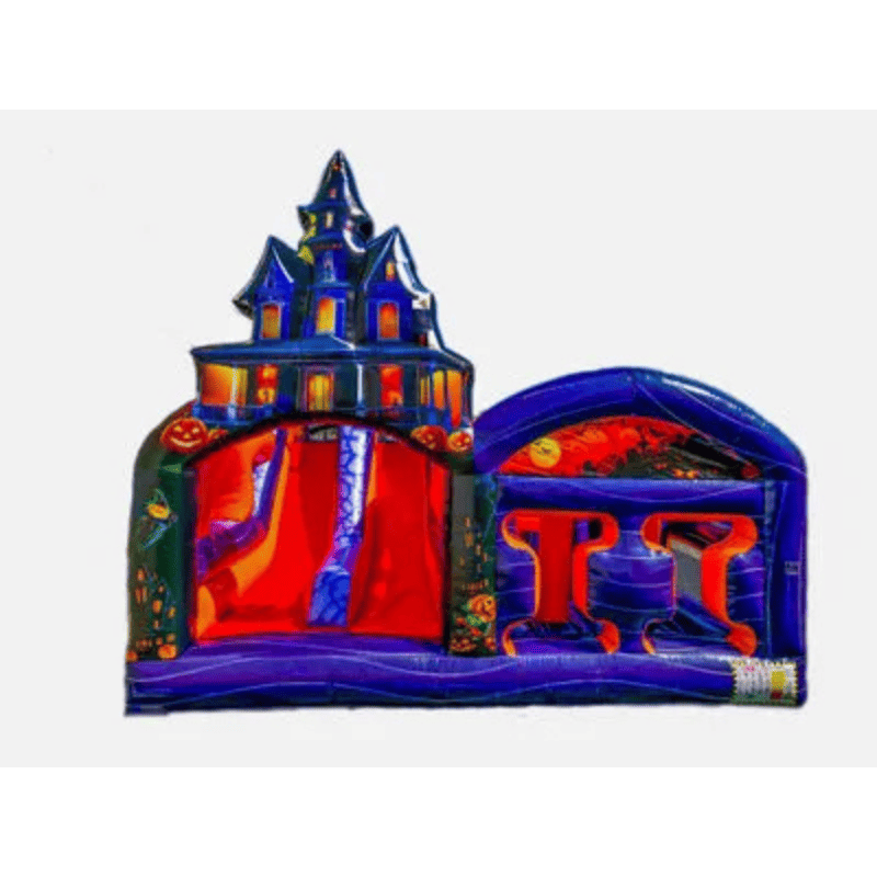 Halloween Dual Obstacle Slide – Spooky Seasonal Inflatable Combo Front View