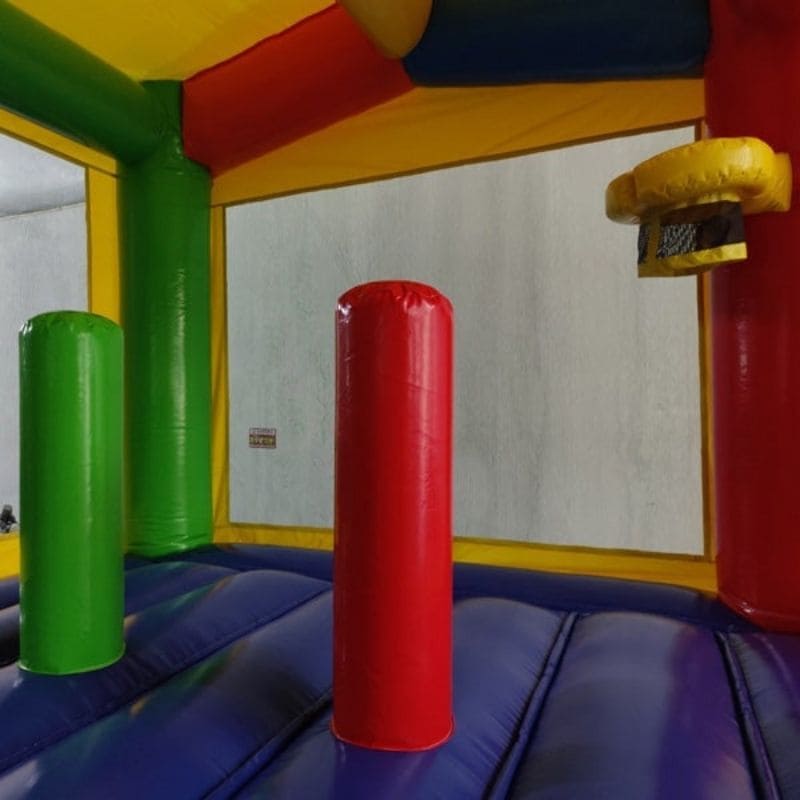 Eagle Bounce Rainbow Castle Bouncer with Hoop Inside Features