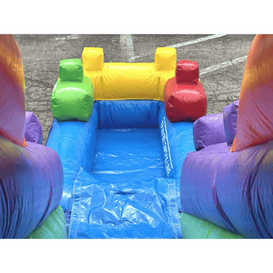 Moonwalk USA Dual Lane Dura-Lite Block Combo w Detachable Pool Pool View
