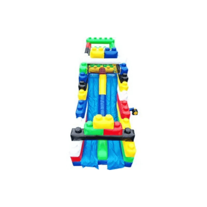 50ft Block Party Bash Obstacle Course – Neighborhood Inflatable Race Unit Top Rear View