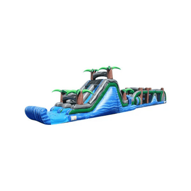73ft Treasure Island Obstacle Course – Pirate Adventure Inflatable Front Left View