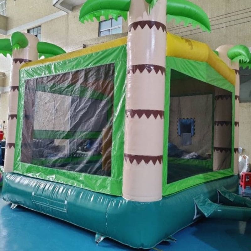 Eagle Bounce Palm Tree Bouncer with Hoop Rear Left View