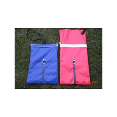 Eagle Bounce Sand Bag Pink and Blue on Grass Top View