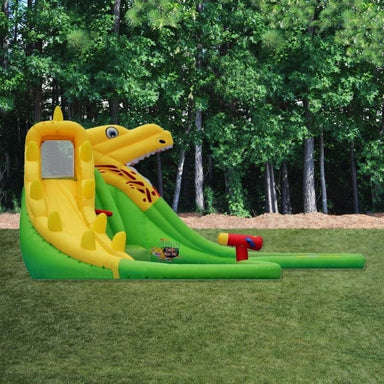 KidWise Dinosaur Rapids Water Park Backyard Inflatable Right Outside View