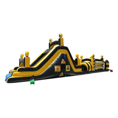 54ft Hazardous Lagoon Leap Course – Toxic Water-Themed Inflatable Rear Right View
