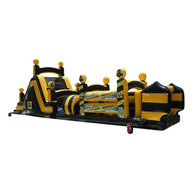 54ft Hazardous Lagoon Leap Course – Toxic Water-Themed Inflatable Side View