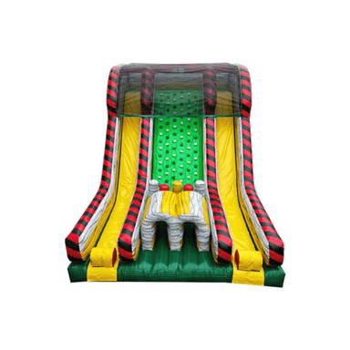 22ft Hazard Zone Rock Climb – Toxic Inflatable Climbing Challenge Front Top View