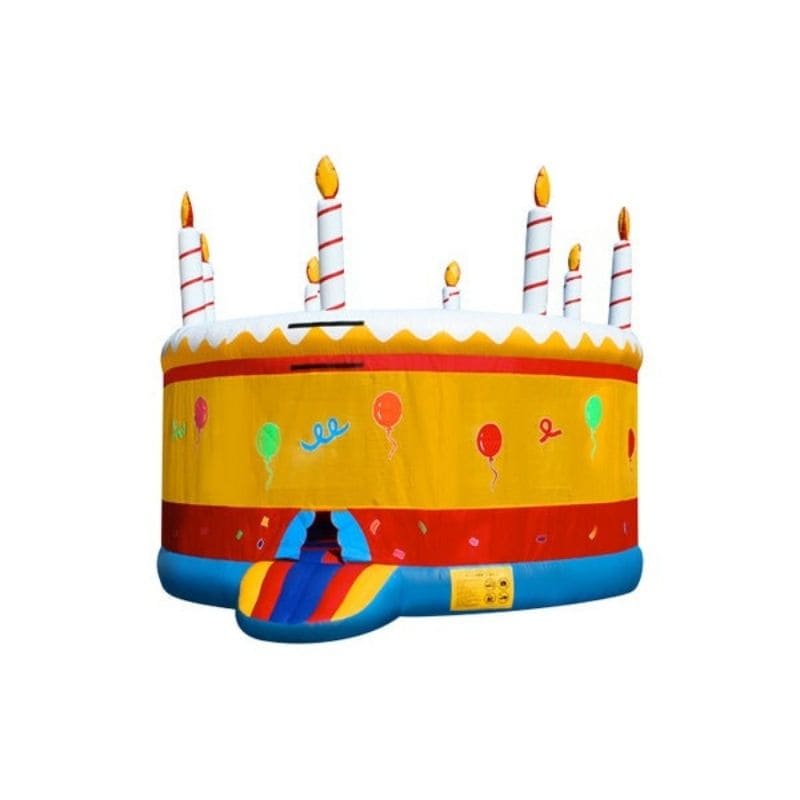 Bouncing Angels Birthday Cake Round Bounce House Front Left View
