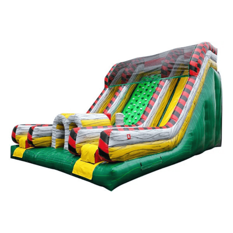 22ft Hazard Zone Rock Climb – Toxic Inflatable Climbing Challenge Front Left View