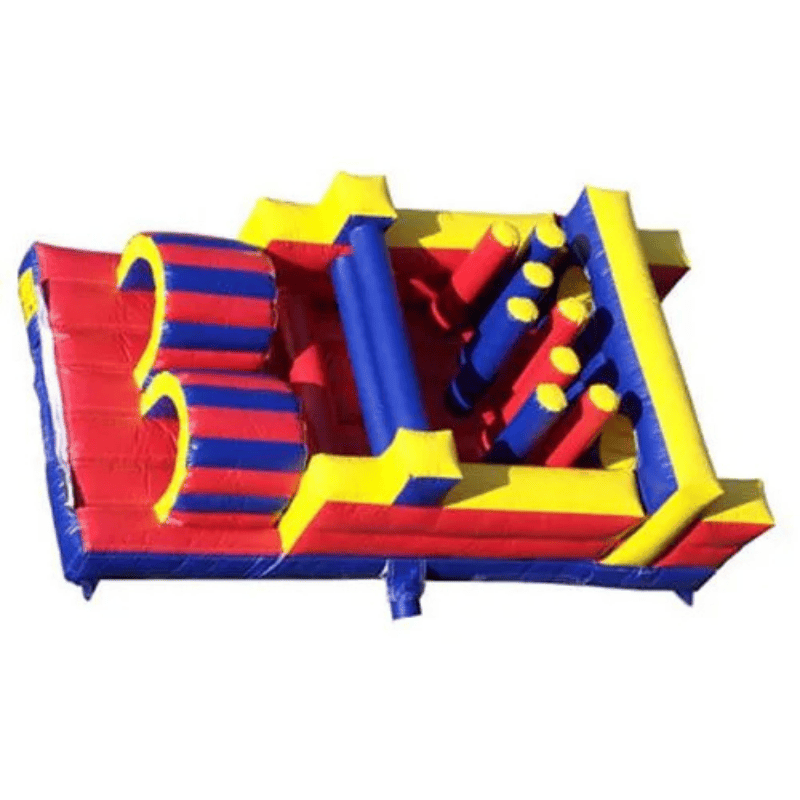 Moonwalk USA 20'L Obstacle Course (Red) Top View