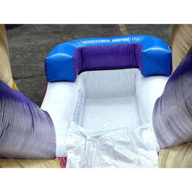 Moonwalk USA Dual Lane Dura-Lite Pink Combo Castle Bounce House Pool View