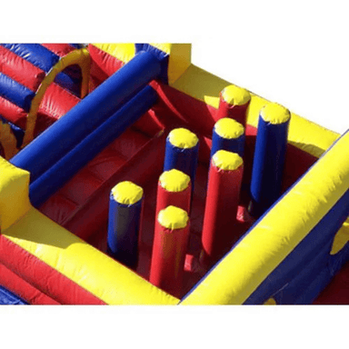 Moonwalk USA 20'L Obstacle Course (Red) Top View of Obstacles