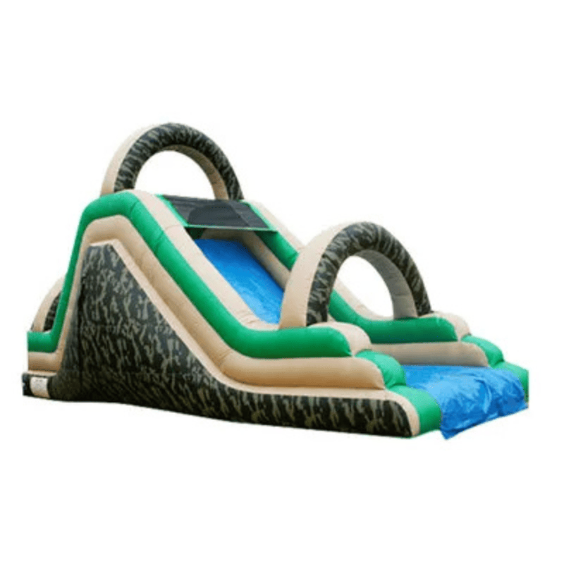 68ft Boot Camp Obstacle Course – Military-Themed Inflatable Adventure Front Right View