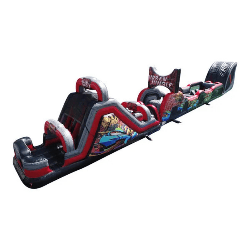 105ft Urban Jungle Obstacle Course – Giant City Adventure Inflatable Front Left View