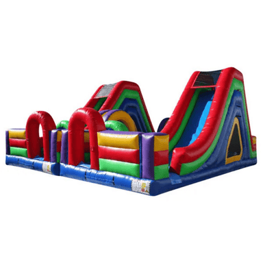 Inflatable Obstacle Slide Unit – Dual-Feature Commercial Inflatable Front Left View