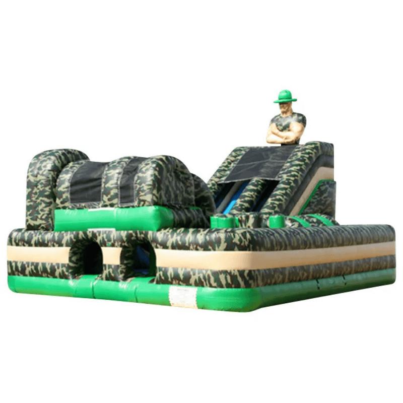 Battlefield Combat Obstacle Course – Military Challenge Inflatable Front Left View