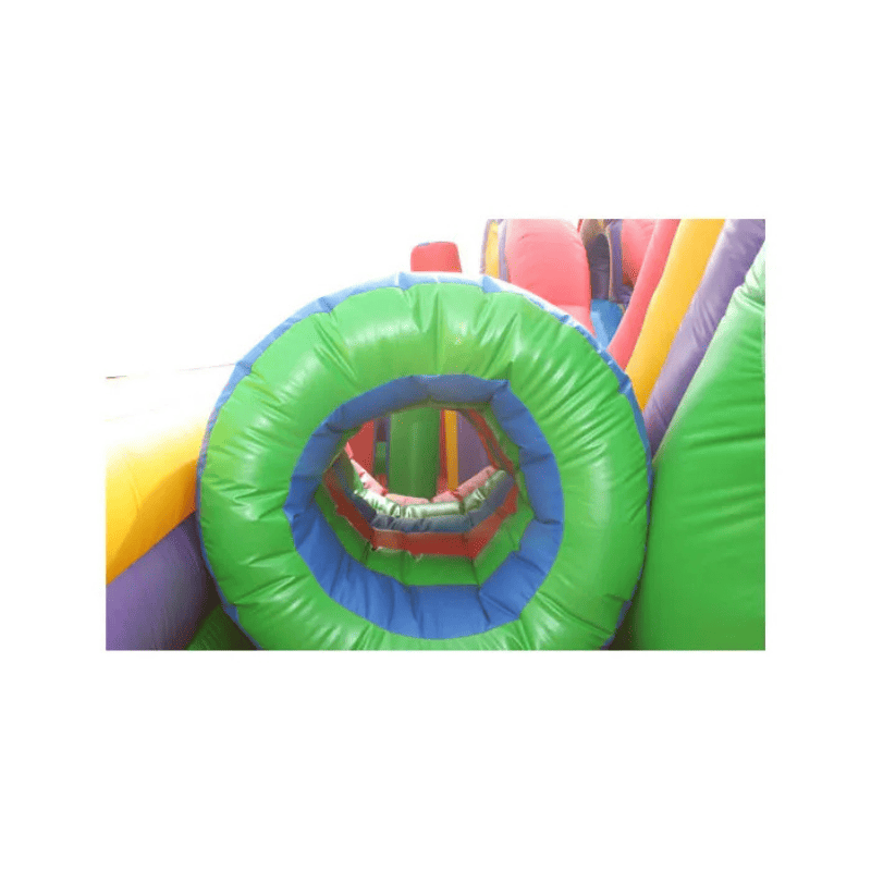 Obstacle Course Slide Combo – Bounce, Climb & Slide All-in-One Unit Tunnel View