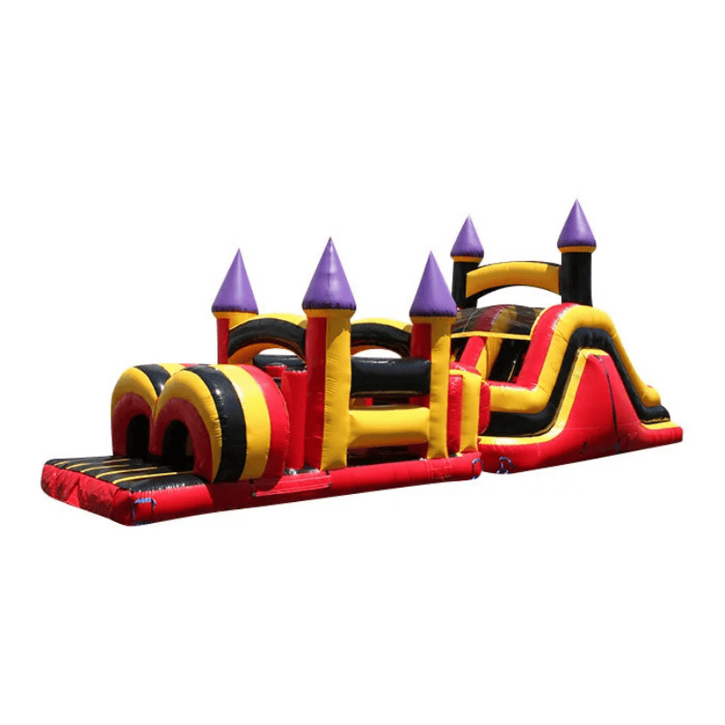 44ft Mini Adventure Obstacle Course – Space-Efficient Inflatable Race Front Left View