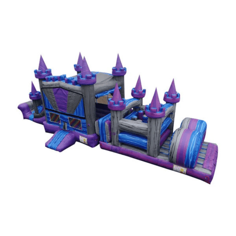 46ft Rocky Mountain Climb Obstacle – Rugged Nature-Themed Inflatable Front Left View