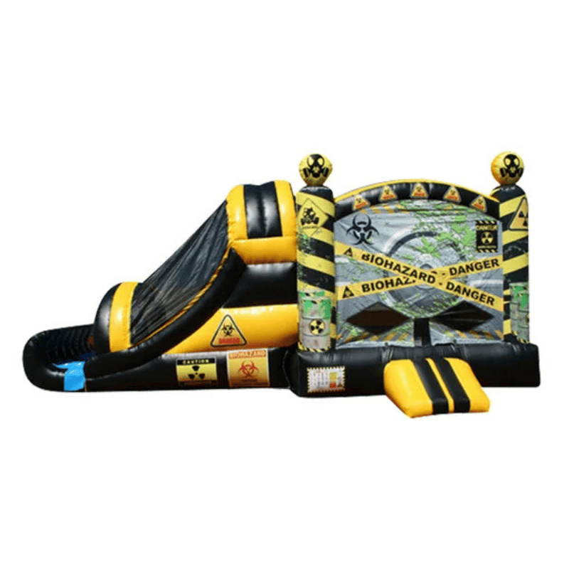49ft Biohazard Zone Obstacle Course – Toxic-Themed Inflatable Thrill Ride Front View