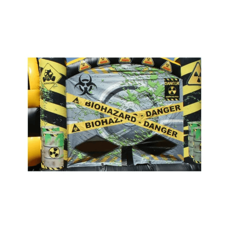 49ft Biohazard Zone Obstacle Course – Toxic-Themed Inflatable Thrill Ride Biohazard Art View