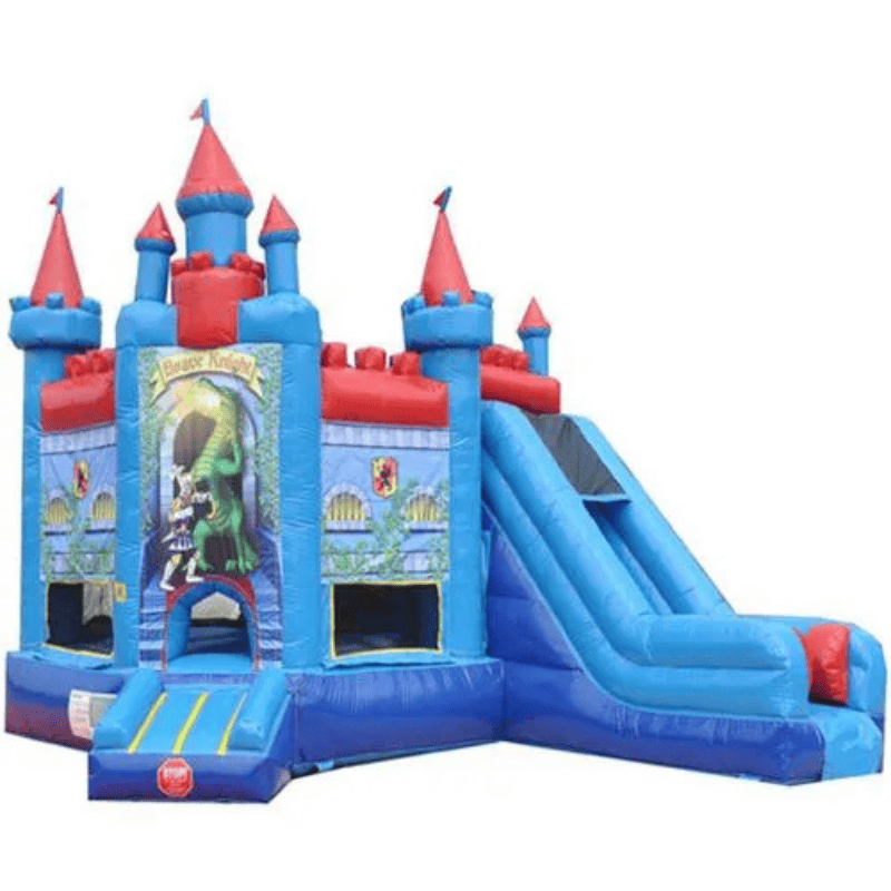 Moonwalk USA Brave Knight Bouncy House Castle Combo Front View