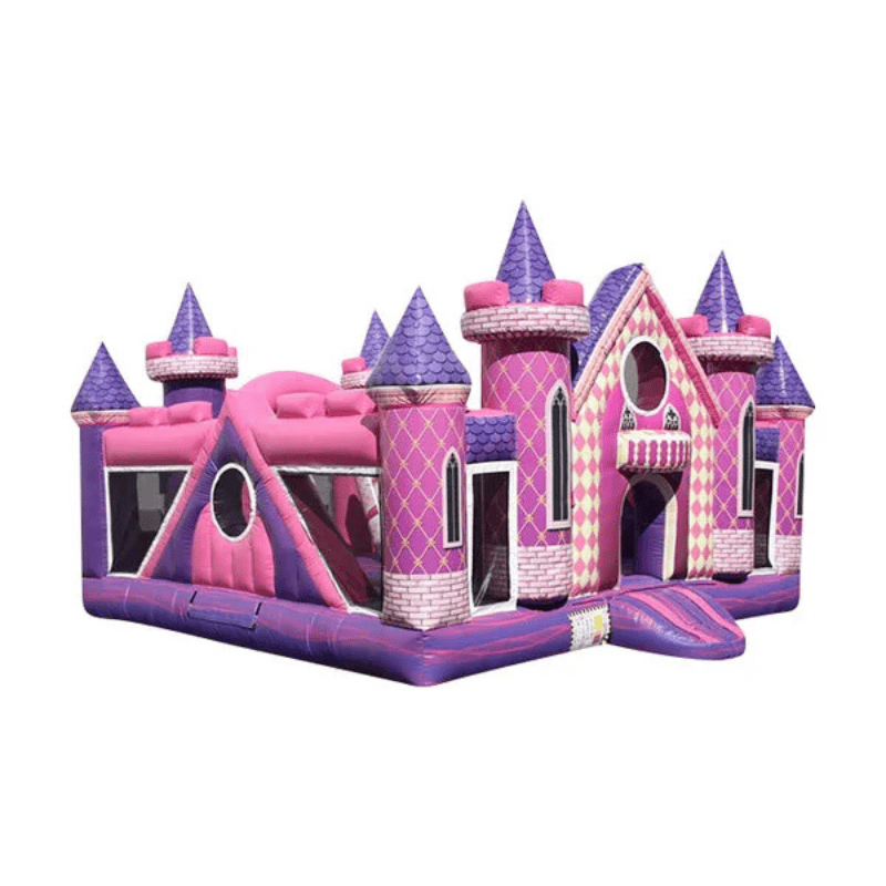 Princess Playland – Fairytale Bounce and Slide Unit for Toddler Parties Front Right View