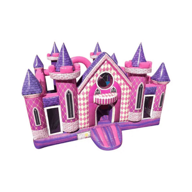 Princess Playland – Fairytale Bounce and Slide Unit for Toddler Parties Front View