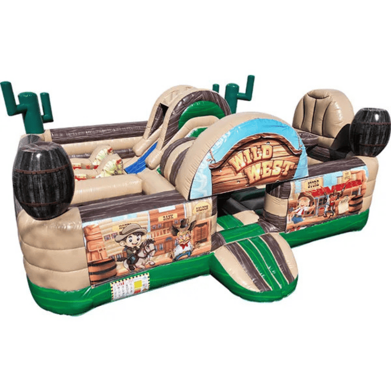 Wild West Playland – Western-Themed Inflatable for Young Cowboys and Cowgirls Front Right View