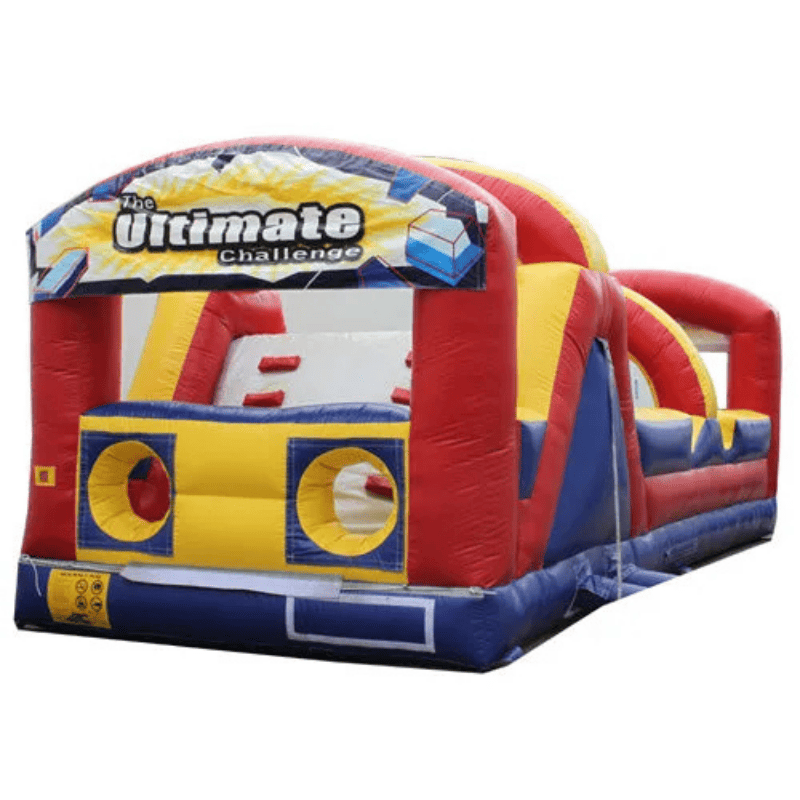 Moonwalk USA 30'L Obstacle Course Front Right Entrance View