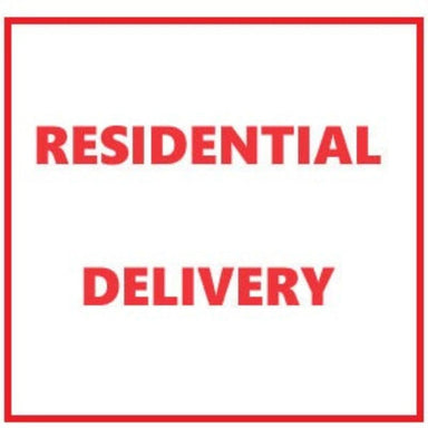 Residential Delivery Label on White Background