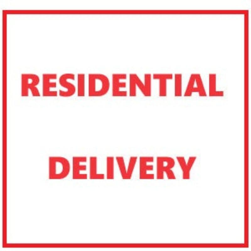 Residential Delivery Label on White Background