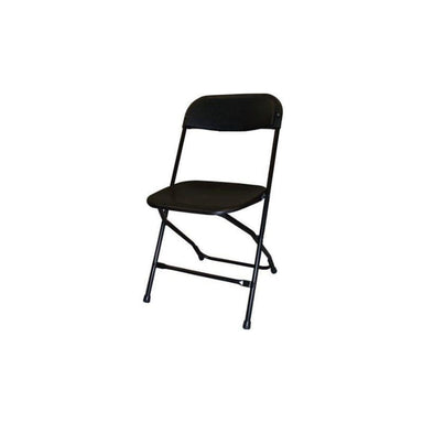 Eagle Bounce Steel/Poly Folding Chair - Black on White Background