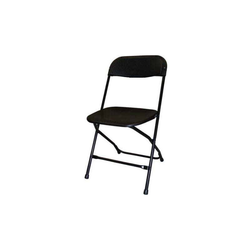 Eagle Bounce Steel/Poly Folding Chair - Black on White Background
